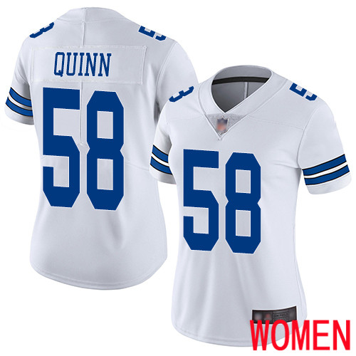 Women Dallas Cowboys Limited White Robert Quinn Road 58 Vapor Untouchable NFL Jersey